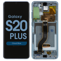 Samsung Galaxy S20 Plus / G985F / G986B Frontcover + Lcd (SOFT OLED) + Touch Cloud Blue Grade A+
