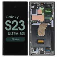 Samsung Galaxy S23 Ultra 5G / S918B Frontcover + Lcd (SOFT OLED) + Touch Green Grade A+ (HQS - WARRANTY AFTER INSTALLATION) .note.