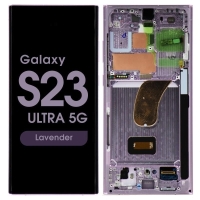Samsung Galaxy S23 Ultra 5G / S918B Frontcover + Lcd (SOFT OLED) + Touch Levander Grade A+ (HQS - WARRANTY AFTER INSTALLATION) .note.