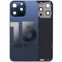 iPhone 15 Pro Max Back Cover Magsafe + Camera Lens Blue Titanim Grade A