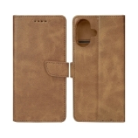 Samsung Galaxy S24 5G / S921B Book Premium Classic Case Light Brown