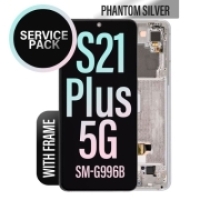 Samsung Galaxy S21 Plus 5G / G996B Frontcover + Lcd + Touch Phantom Silver  REFURB. (as New) Original