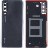 Huawei P30 Battery Cover + Camera Lens Black Grade A