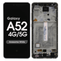 Samsung Galaxy A52 4G / A525F / A52 5G / A526B Frontcover  + Lcd (NO FINGERPERINT) + Touch + WHITE Grade A