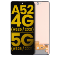 Samsung Galaxy A52 4G / A525F / A52 5G / A526B  Lcd + Touch (NO FINGERPERINT) Black (NO FRAME) Grade A (HQS - WARRANTY AFTER INTALLATION) .note.