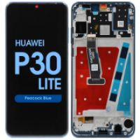Huawei P30 Lite Frontcover + Lcd  + Touch (NO BATTERY) REFURB. (as New) Blue Original