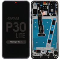 Huawei P30 Lite Frontcover + Lcd  + Touch (NO BATTERY) REFURB. (as New) Black Original