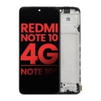 Xiaomi Redmi Note 10 4G / Note 10S Frontcover + Lcd   + Touch + (EARPIECE FLEX + VIBRATION) Black Grade A (HQS - WARRANTY AFTER INSTALLATION) .note.