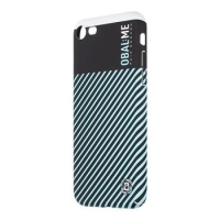 iPhone 16 Pro Silicone OBAL ME Flossy Stripes Cover Case Black / Blue