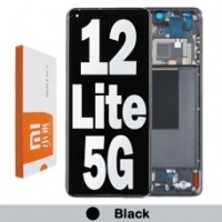Xiaomi 12 Lite 5G Frontcover + Lcd + Touch Black Original (Service Pack)
