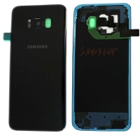 Samsung Galaxy S8 Plus / G955F Battery Cover + Camera Lens Black Original (Service Pack)