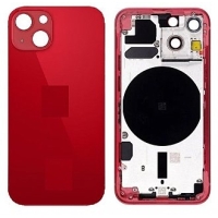 iPhone 13 Back Cover + FRAME (LOGO) (Buttons + Sim Tray) RED Grade A
