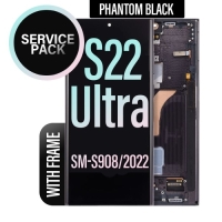 Samsung Galaxy S22 Ultra 5G / S908B Frontcover + Lcd + Touch Black Original (Service Pack)