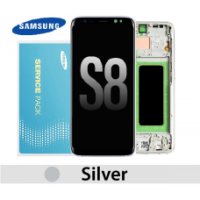 Samsung Galaxy S8 / G950F Frontcover + Lcd + Touch SILVER Original (Service Pack)
