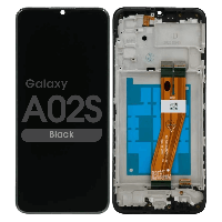Samsung A025G / Galaxy A02s Frontcover + Lcd (PLS) + Touch Black Grade A