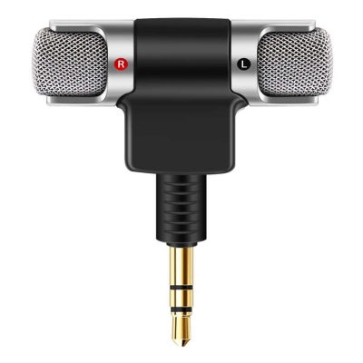 POWERTECH mini μικρόφωνο CAB-J041, stereo, 3.5mm