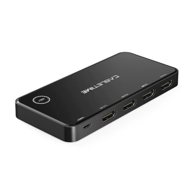 CABLETIME HDMI switch CT-HS4K3 με ασύρματο χειριστήριο, 3 σε 1, 4K, γκρι