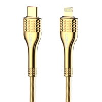 LDNIO καλώδιο Lightning σε USB-C LC651I, 30W, 1m, χρυσό