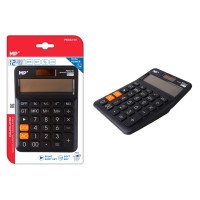 MP αριθμομηχανή PE032-01, ηλιακό & μπαταρίες, 12 ψηφία, μαύρη