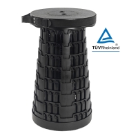 POWERTECH πτυσσόμενο καρεκλάκι HUH-0230, αντοχή έως 250kg, 25.5x45cm, μαύρο