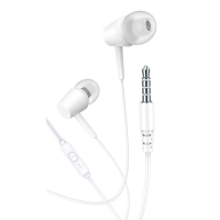 KAKUSIGA earphones με μικρόφωνο KSC-1303, 3.5mm σύνδεση, 10mm, 1.1m, λευκά