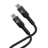 POWERTECH καλώδιο USB-C PTR-0163, σιλικόνης, 60W, 480Mbps, 1m, μαύρο