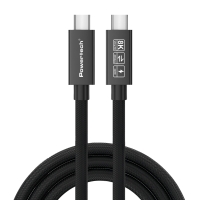 POWERTECH καλώδιο USB-C PTR-0165, USB4, 240W, 40Gbps, 8K/60Hz, 1m, μαύρο