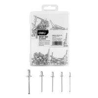 DELI σετ πριτσίνια DL236906, χάλυβας άνθρακα, 2.4-6.4mm, 75τμχ