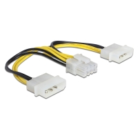 DELOCK καλώδιο 2x 4pin molex σε 8pin EPS 83410, 0.15m