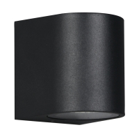 POWERTECH φωτιστικό τοίχου HLL-0187 για GU10 λάμπα, μεταλλικό, IP65, μαύρο