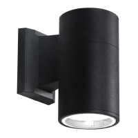 POWERTECH φωτιστικό τοίχου HLL-0189 για GU10 λάμπα, μεταλλικό, IP65, μαύρο