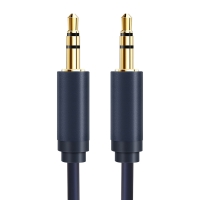 CABLETIME καλώδιο ήχου 3.5mm CT-AV301-H11G, gold plated, 1m, μπλε