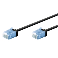 GOOBAY καλώδιο δικτύου 74241, CAT 6A U/UTP, slim, copper, 500MHz, 10m, μαύρο