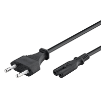 POWERTECH Καλώδιο τροφοδοσίας Euro VDE 2x0.5mm², PVC, copper, 1.5m