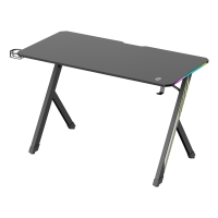 POWERTECH gaming γραφείο PT-1498 με RGB φωτισμό, 120x60x75cm, μαύρο