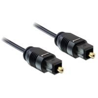 DELOCK καλώδιο ήχου Toslink 82879, gold plated, 2.2 mm, 1m, μαύρο