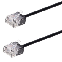 POWERTECH καλώδιο δικτύου CAB-N436, Cat 6A U/UTP, ultra slim, copper, 500MHz, 10m, μαύρο