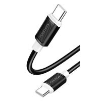 KAKUSIGA καλώδιο USB-C σε USB-C KSC-998, σιλικόνης, 100W, 480Mbps, 1m, μαύρο