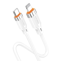 KAKUSIGA καλώδιο Lightning σε USB-C KSC-995, σιλικόνης, 30W, 480Mbps, 1m, λευκό