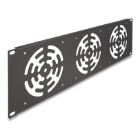 DELOCK κάλυμμα για 3x 120mm ανεμιστήρες 66747 για rack 19"/3U, μεταλλικό, μαύρο
