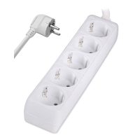 POWERTECH πολύπριζο PT-871, 5x schuko, 16A, 3m, λευκό