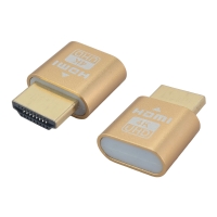 POWERTECH HDMI dummy plug CAB-DP082 με LED, 4K/60Hz, χρυσό