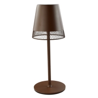 POWERTECH LED επιτραπέζιο φωτιστικό HLL-0191, ρυθμιζόμενο, επαναφορτιζόμενο, καφέ