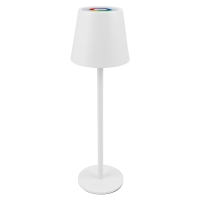 POWERTECH LED επιτραπέζιο φωτιστικό HLL-0196, RGB, ρυθμιζόμενο, επαναφορτιζόμενο, λευκό