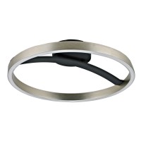 POWERTECH LED φωτιστικό οροφής HLL-0200, 29W, 4000K, Φ38x10cm, ασημί/μαύρο