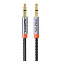 CABLETIME καλώδιο ήχου 3.5mm CT-AM35M, gold plated, 1.5m, μαύρο