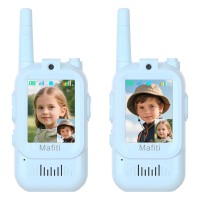 MAFITI παιδικά walkie talkie JK200 με οθόνη & κάμερα, 3+ ετών, επαναφορτιζόμενα, μπλε, 2τμχ