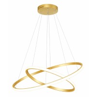 POWERTECH LED φωτιστικό οροφής PT-1530, 60W, 4000K, Φ80x120cm, χρυσό