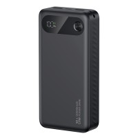 USAMS power bank CD251 με οθόνη, 3x θύρες εξόδου, 20000mAh, PD20W, μαύρο