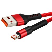 CABLETIME καλώδιο micro USB σε USB CT-C165-P05, 2.4A, 480Mbps, 1m, κόκκινο